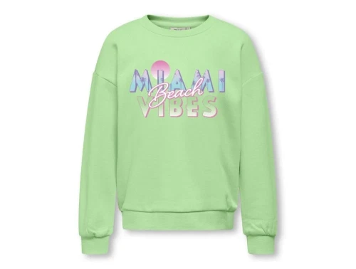 Kids ONLY sweatshirt paradise grøn med Miami print